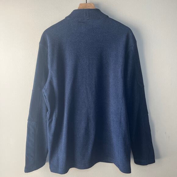 PGA Tour Men's Full Zip Fleece Jacket Navy Blue Size Large - Picture 5 of 5